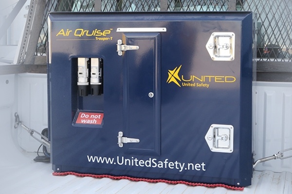 Breathing air supply, gas detection and evacuation in one neat package